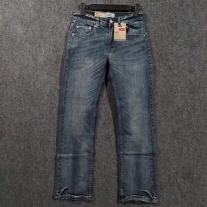 Levi's 505 Jeans Teens 12 Slim 24x26 Blue Medium Wash Regular Fit Straight